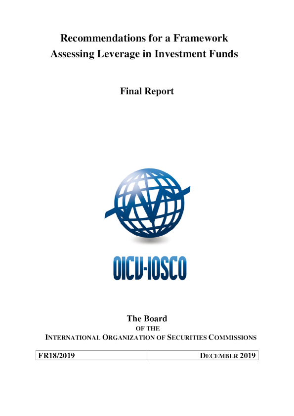 FR18/2019 Recommendations for a Framework  Assessing Leverage in Investment Funds