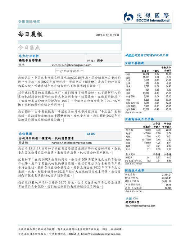 交银国际今日焦点