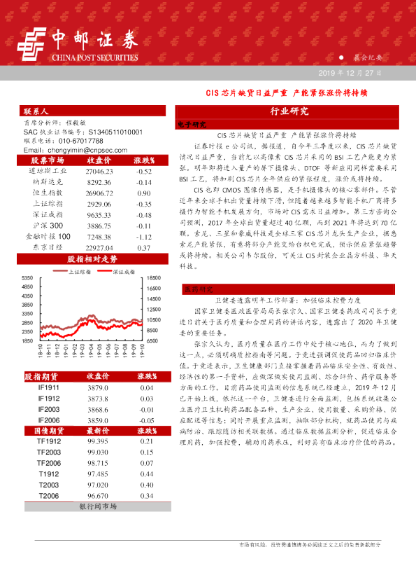 CIS芯片缺货日益严重，产能紧张涨价将持续