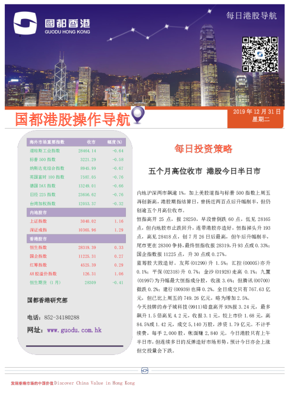 每日港股导航