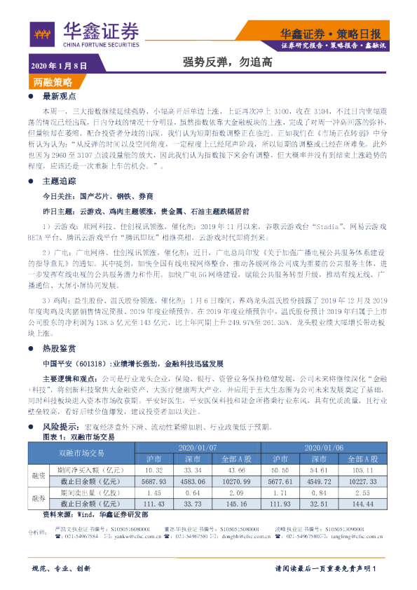 华鑫证券策略日报：强势反弹，勿追高