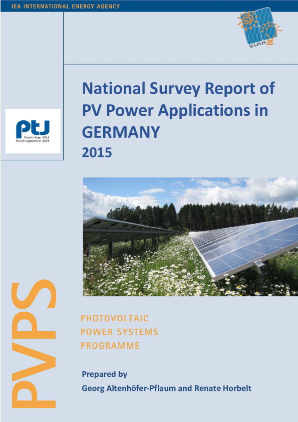 2015年德国光伏发电应用全国调查报告
