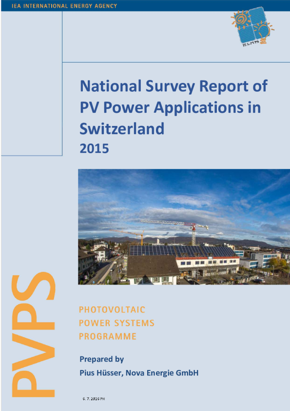 2015年瑞士光伏发电应用全国调查报告