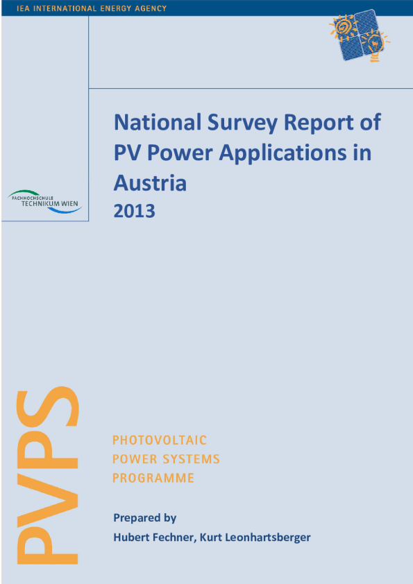 2013年奥地利光伏发电应用全国调查报告