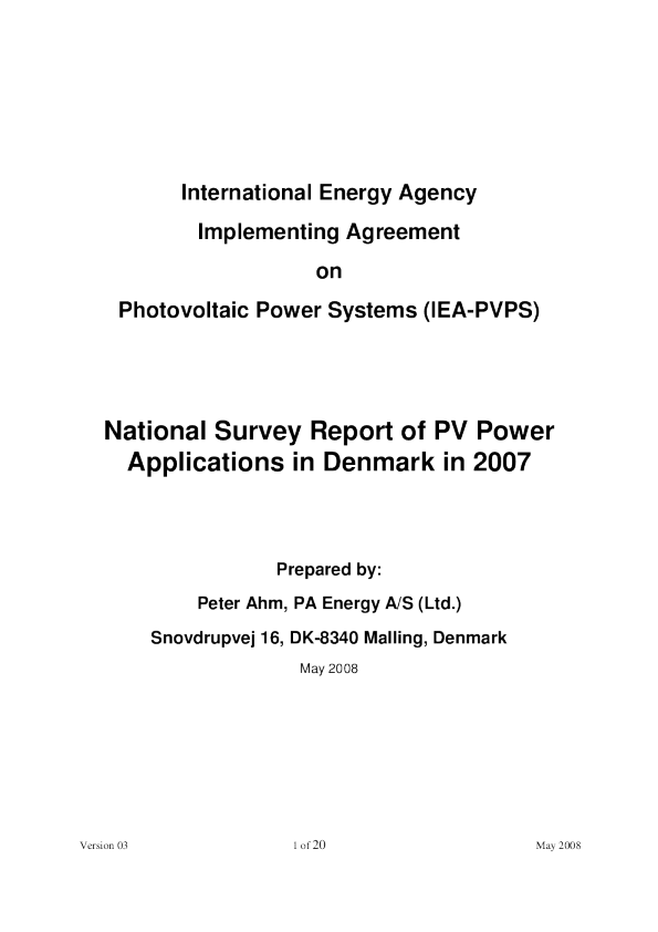 丹麦2007年全国调查报告