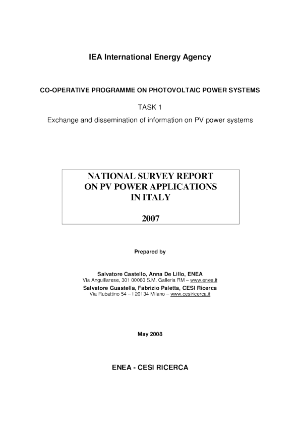 2007年意大利国家调查报告