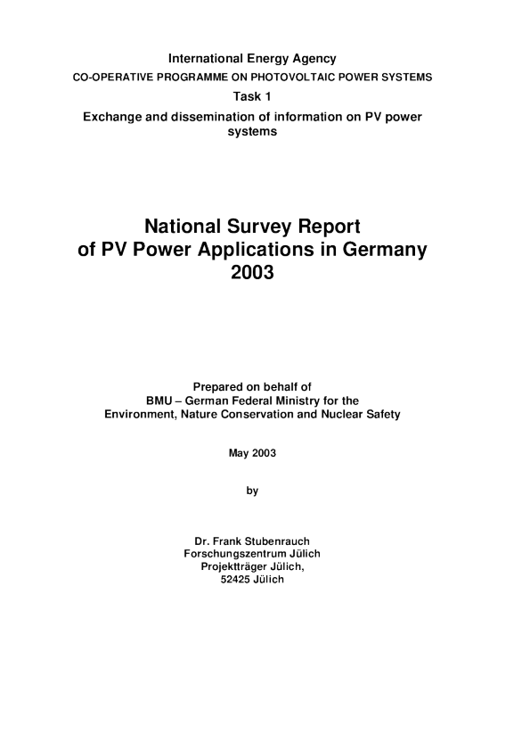 2003年德国全国调查报告
