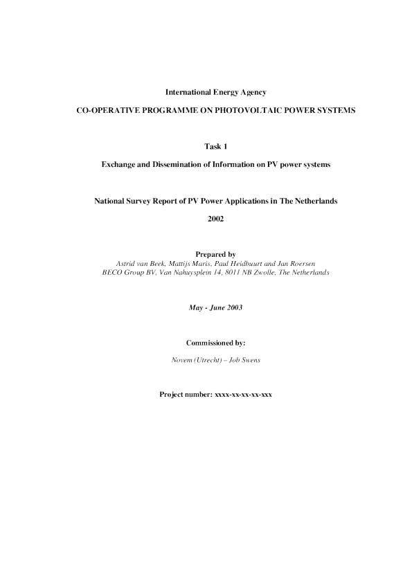 荷兰2002年全国调查报告