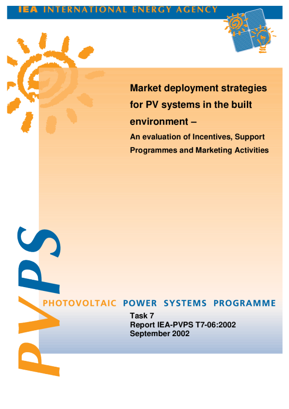 建筑环境中光伏系统的市场部署策略