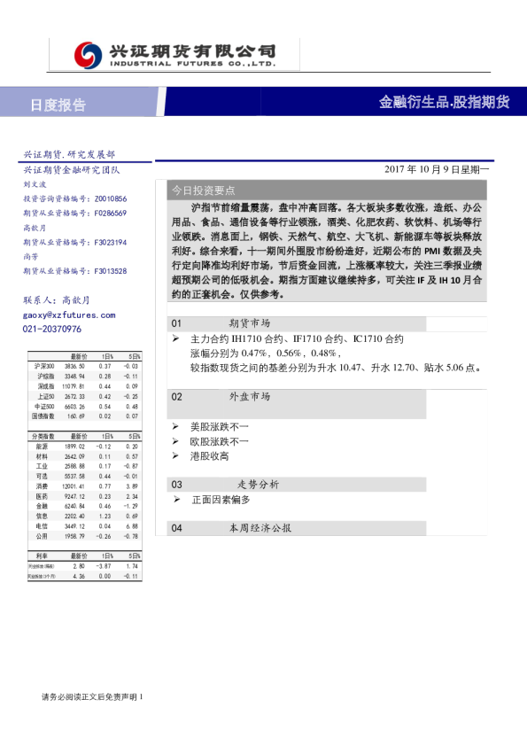 兴证期货日度报告
