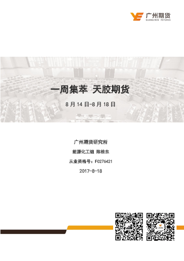 一周集萃：天胶期货