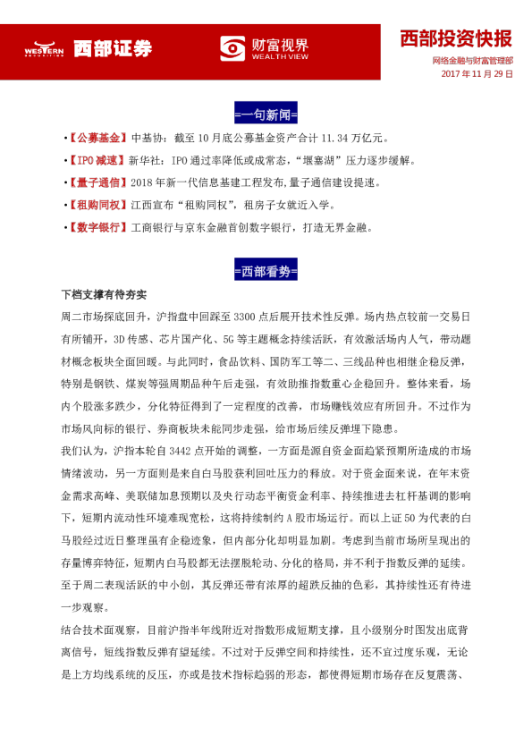 西部投资快报