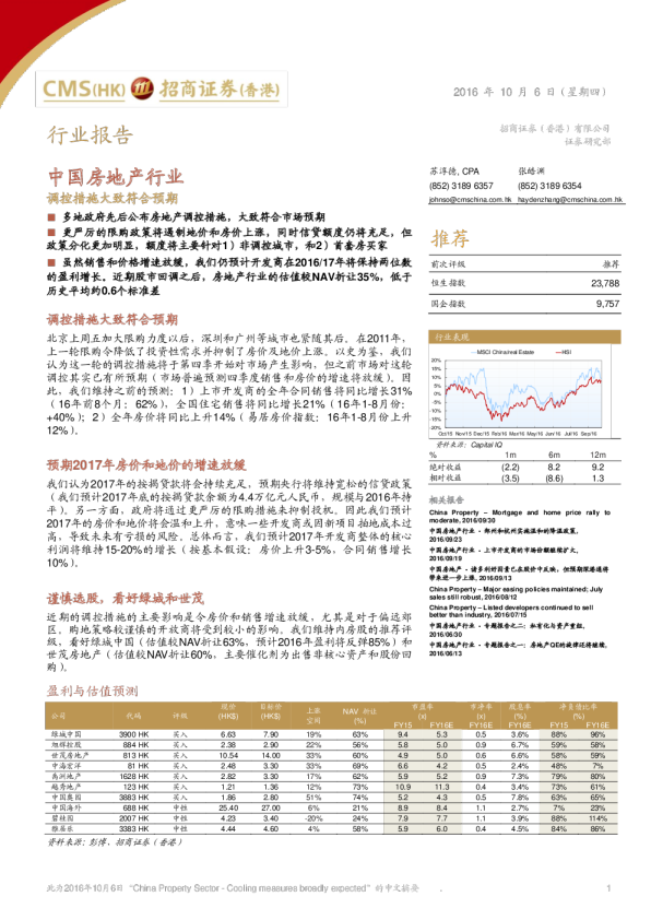 调控措施大致符合预期