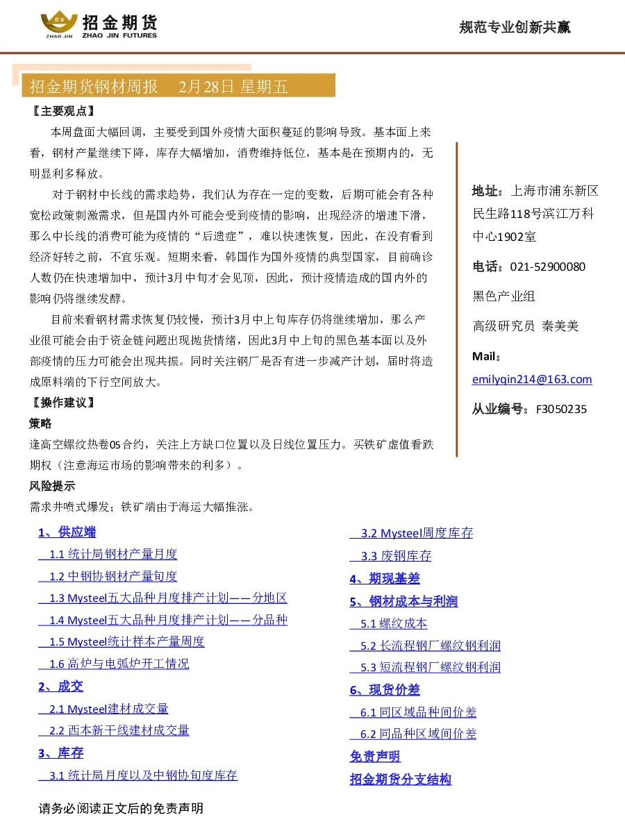 报告封面