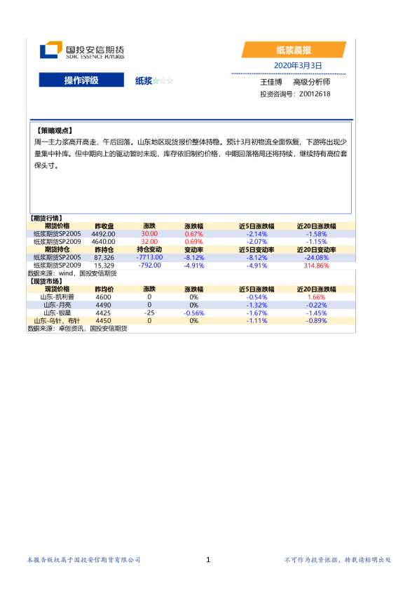 纸浆晨报