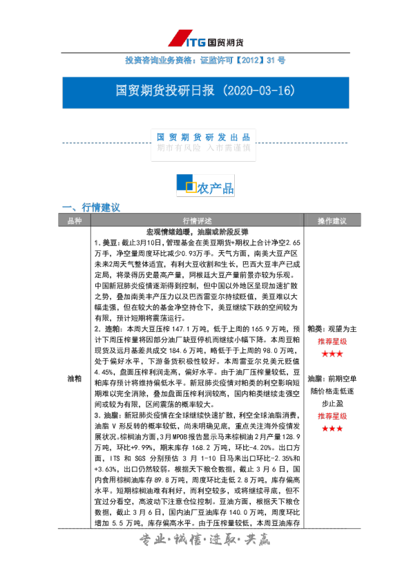 投研日报-农产品