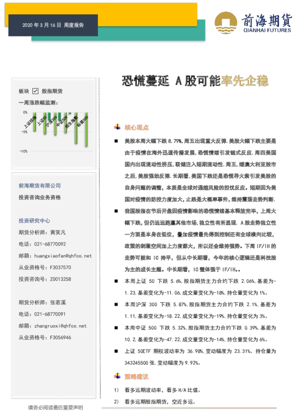 恐慌蔓延，A股可能率先企稳