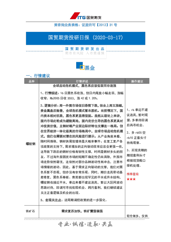 投研日报：黑金