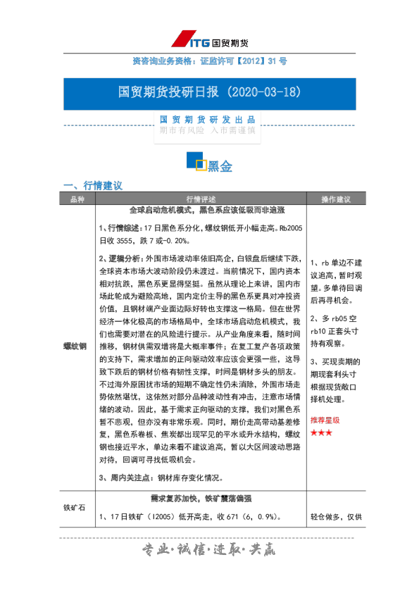投研日报：黑金