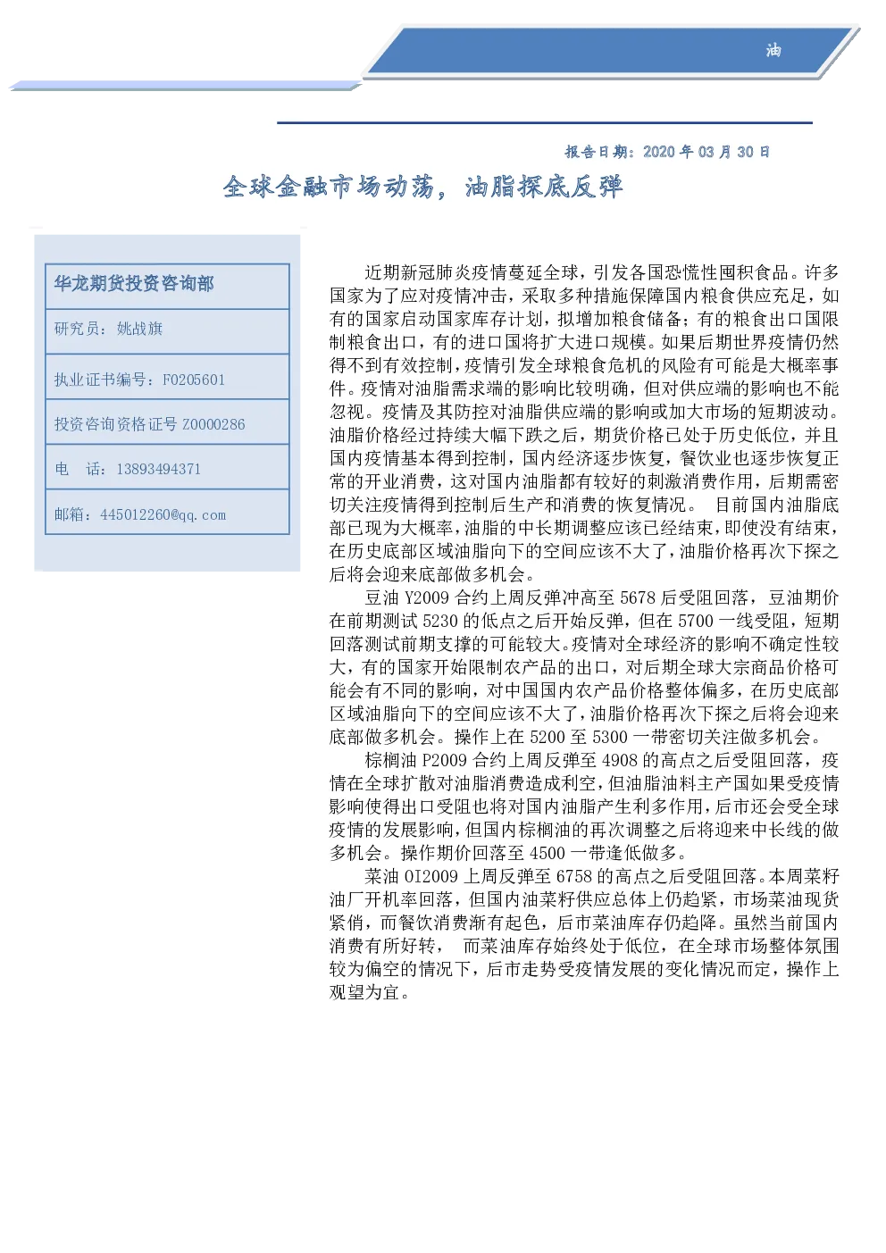报告封面