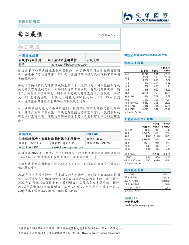 交银国际证券每日晨报