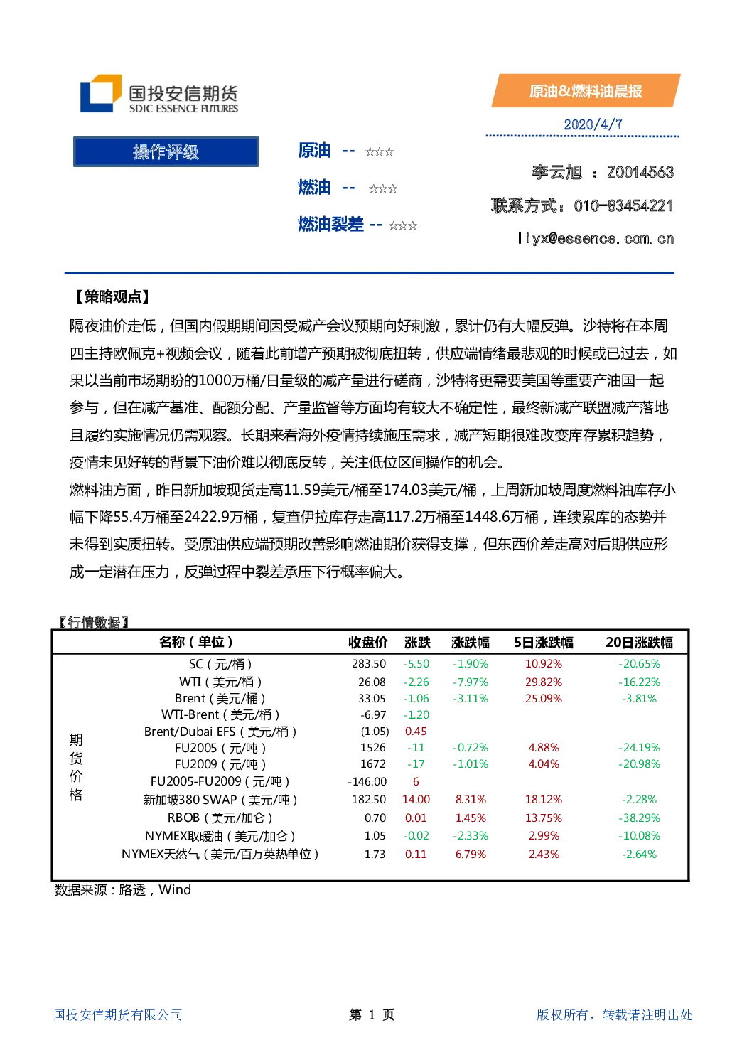 报告封面