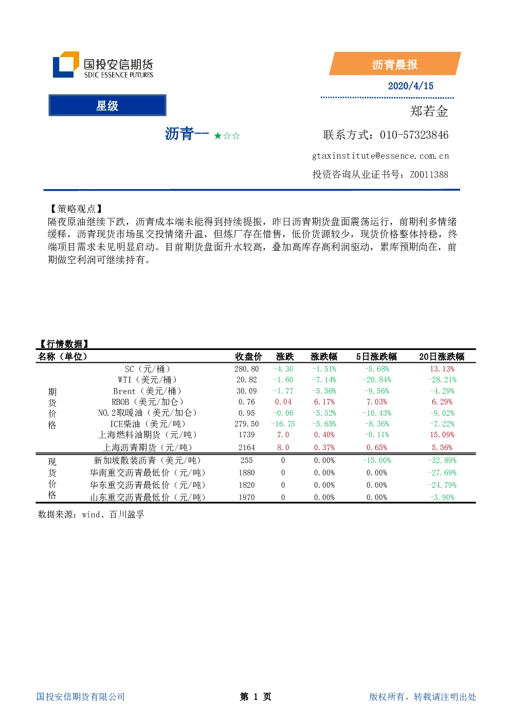 报告封面