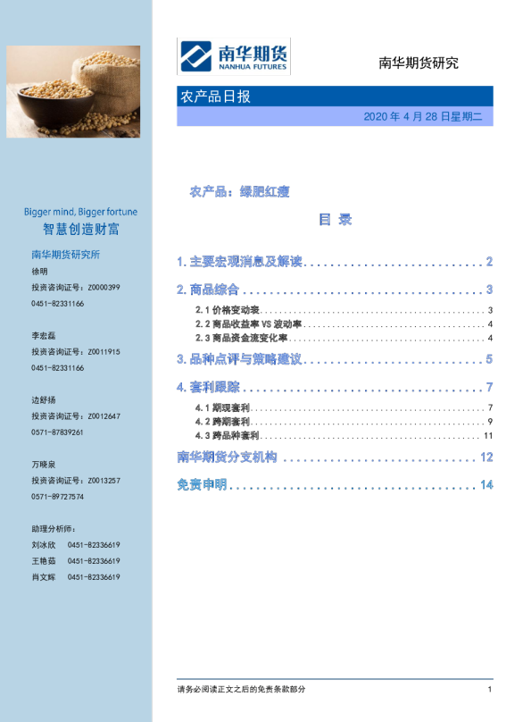 农产品日报：绿肥红瘦