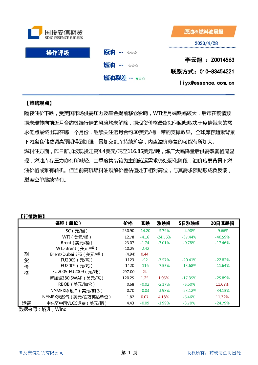报告封面