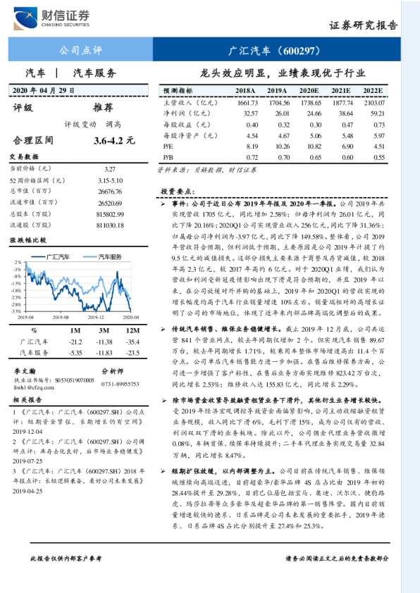 龙头效应明显，业绩表现优于行业