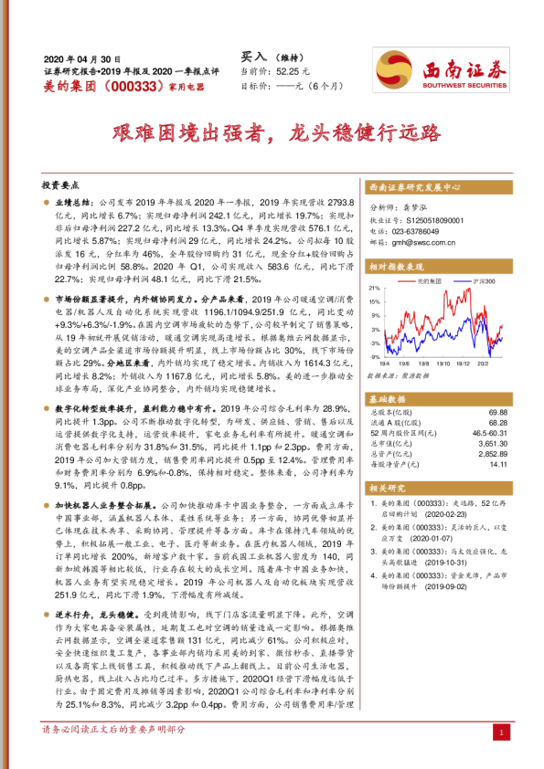 艰难困境出强者，龙头稳健行远路