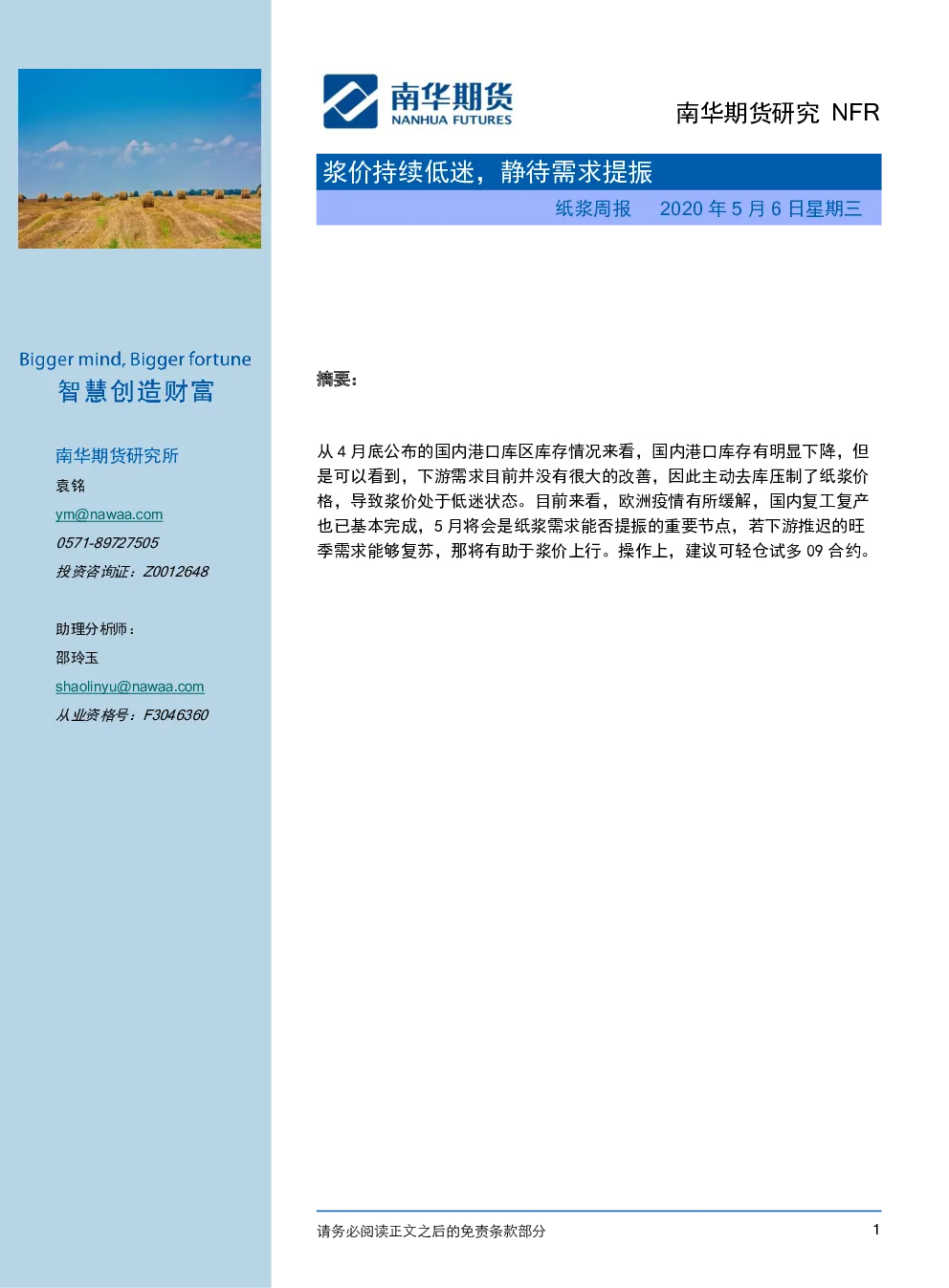 报告封面