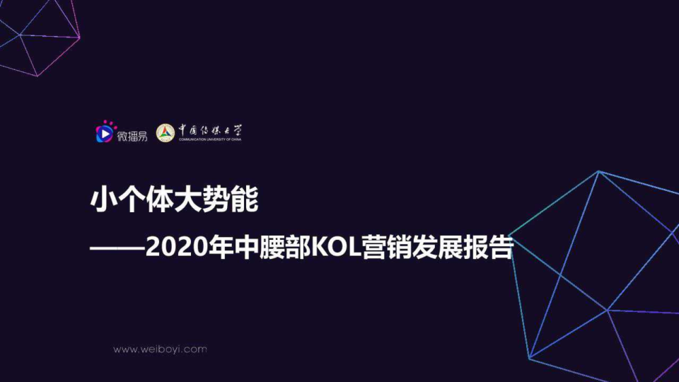2020 年中腰部KOL营销发展报告