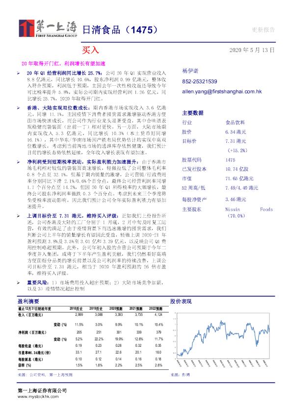 20年取得开门红，利润增长有望加速