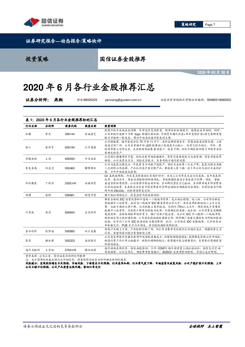 报告封面