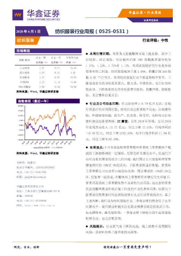 纺织服装行业周报