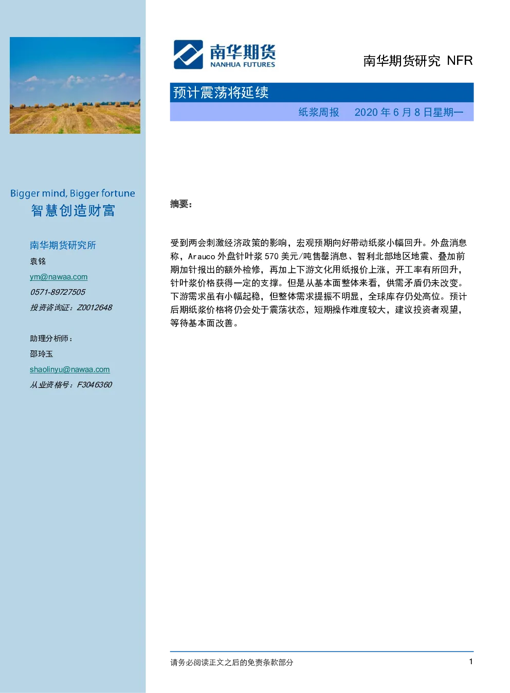 报告封面