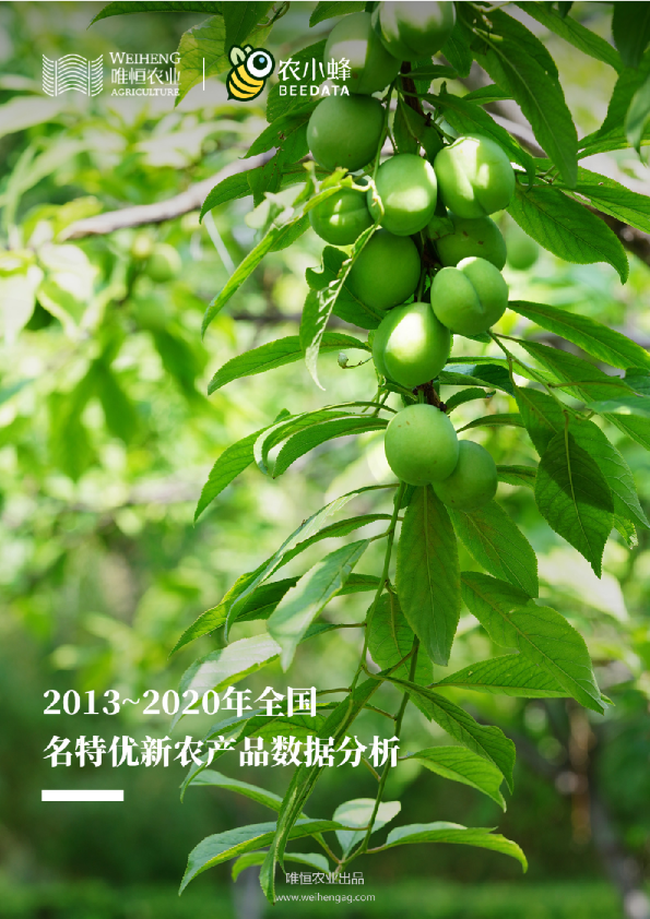 2013~2020年全国名特优新农产品数据分析
