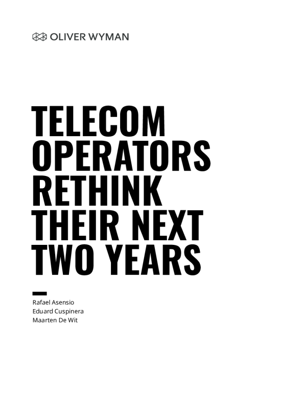 电信运营商重新思考未来两年