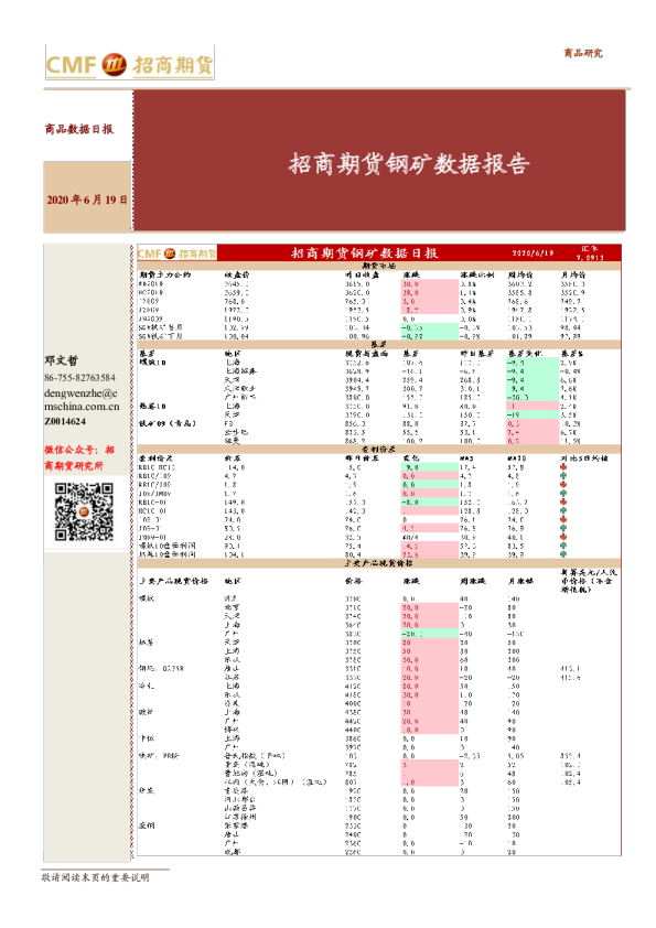 钢矿数据报告