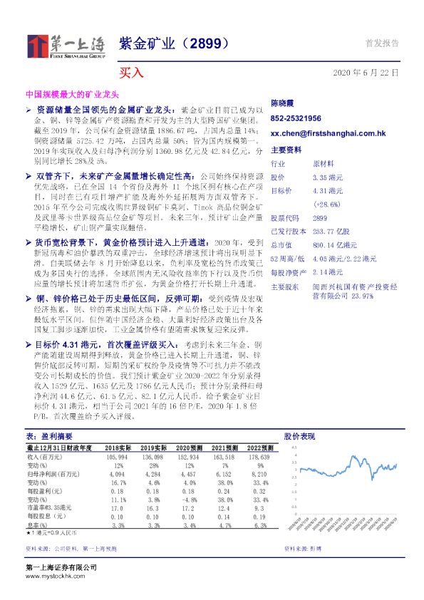 中国规模最大的矿业龙头