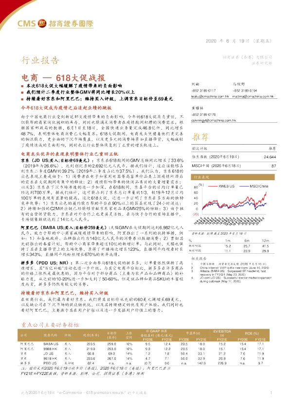电商：618大促战报