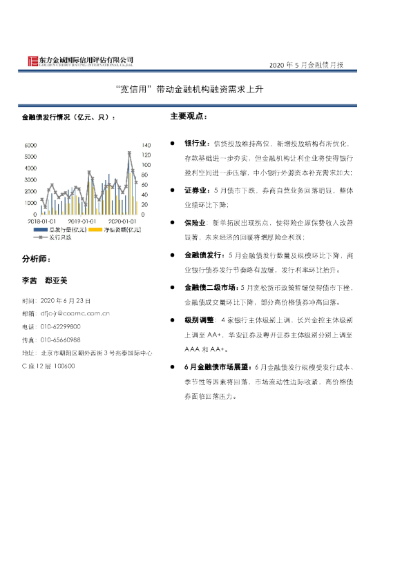 2020年5月金融债月报：“宽信用”带动金融机构融资需求上升
