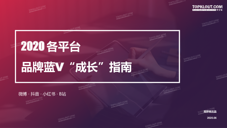 2020年各平台品牌蓝V“成长”指南