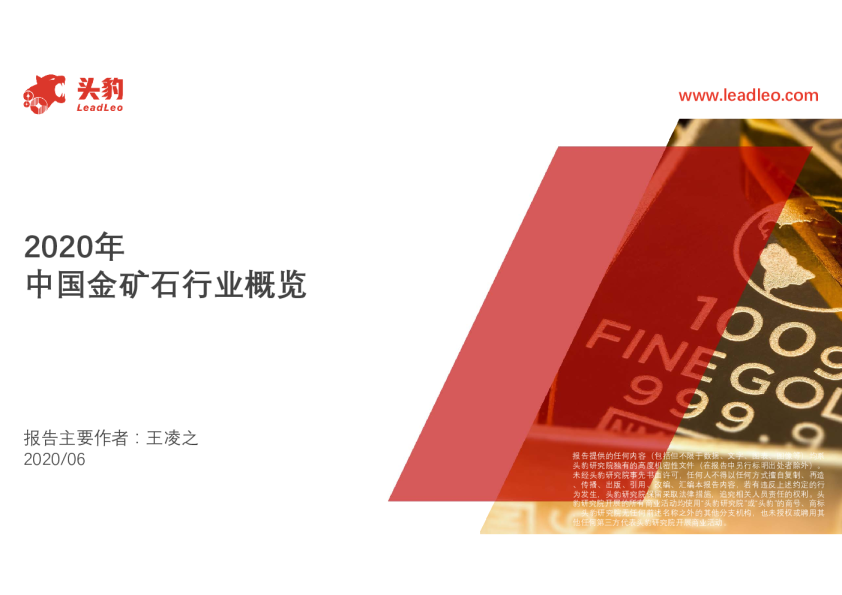 2020年中国金矿石行业概览