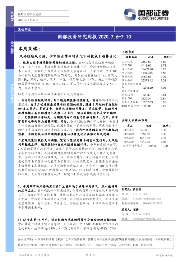 国都投资研究周报