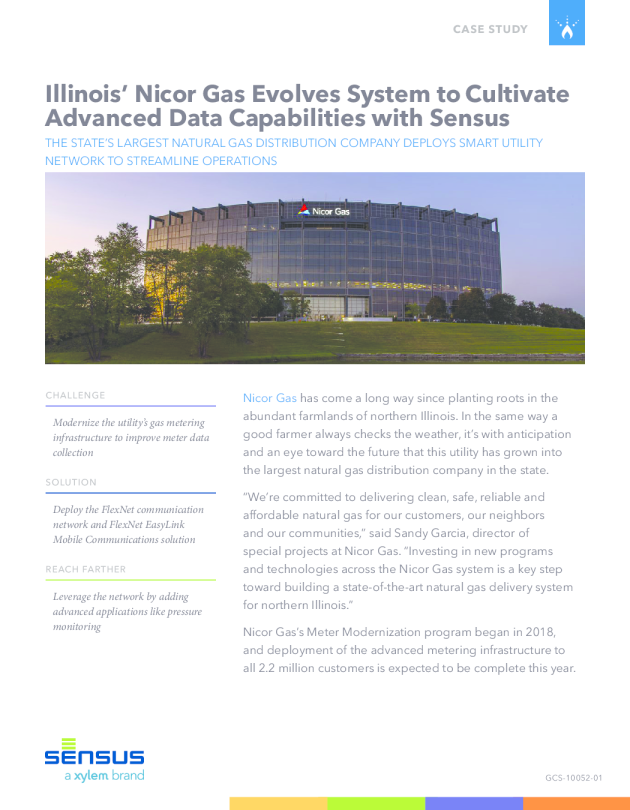 Illinois’ Nicor Gas Evolves System to Cultivate Advanced Data Capabilities with Sensus