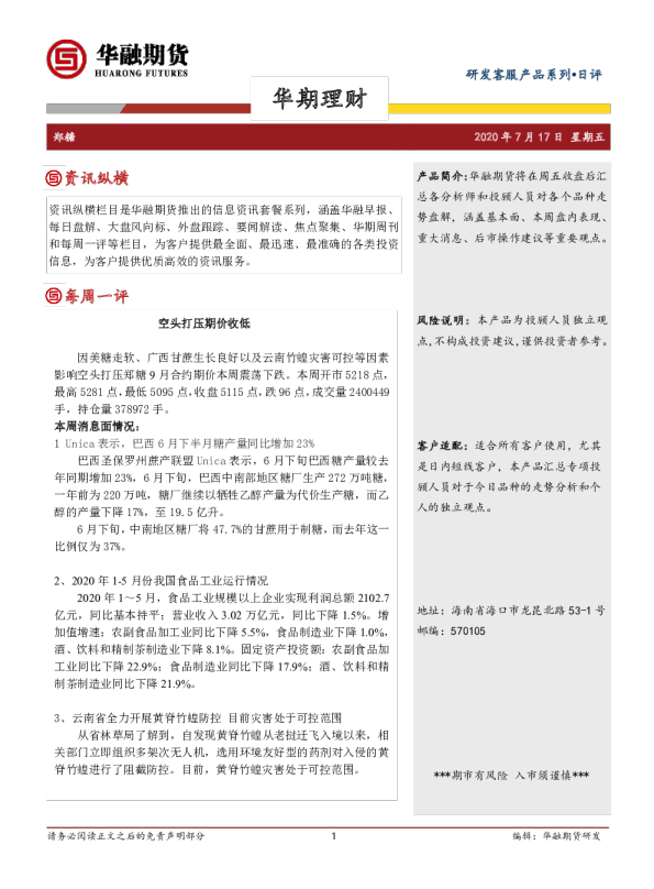 空头打压期价收低