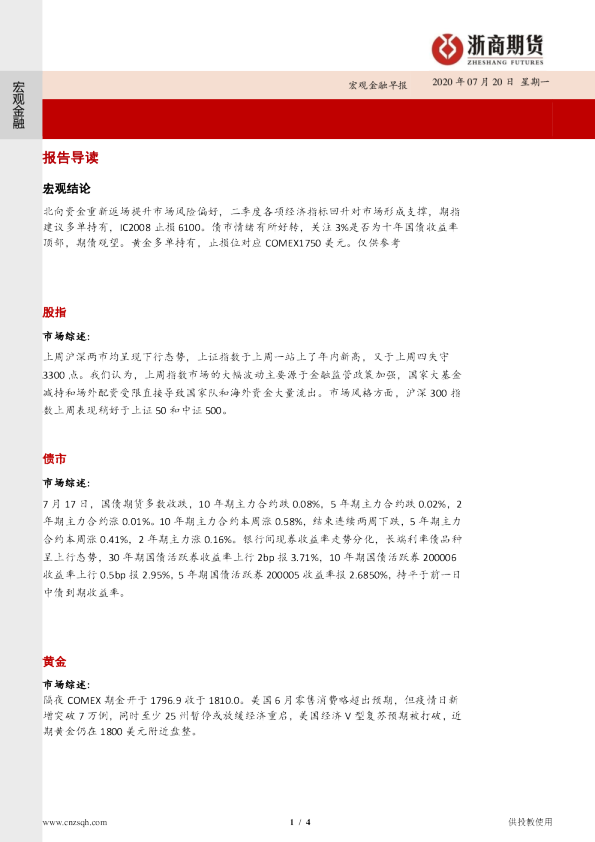 宏观金融早报