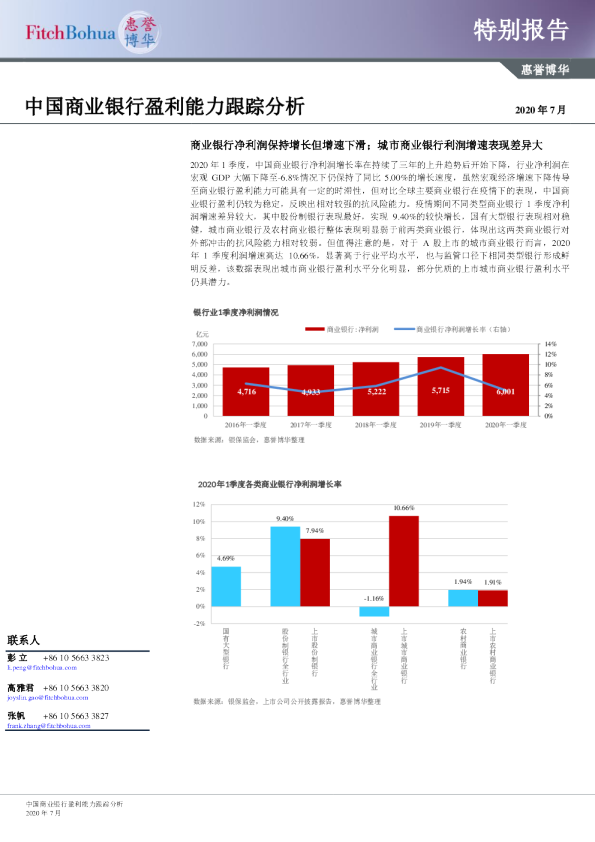 中国商业银行盈利能力跟踪分析
